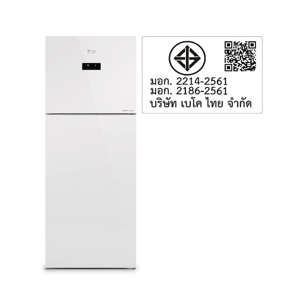 ตู้เย็น 2 ประตู BEKO RDNT470E10VZJHFGW 14.6 คิว กระจกขาว