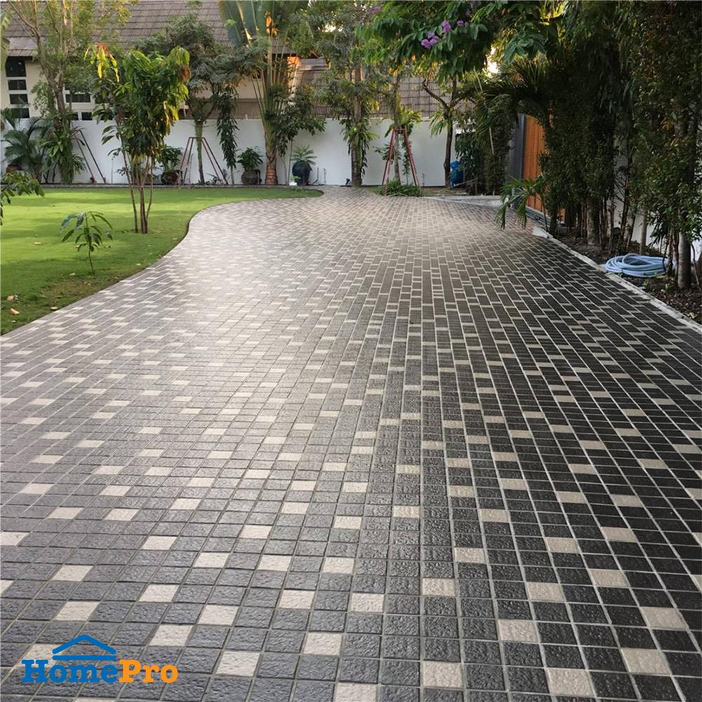 กระเบื้องดินเผา 4x4 นิ้ว KENZAI แกรนิตโต้ คาร์บอนแบล๊ค 60P