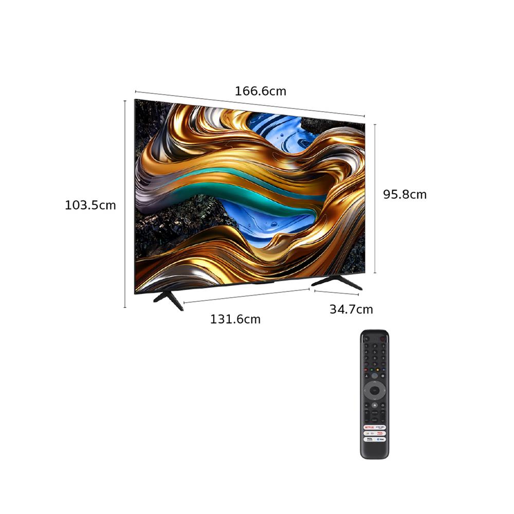 ทีวีแอลอีดี 75 นิ้ว TCL (4K, LED, GOOGLE TV) 75P755