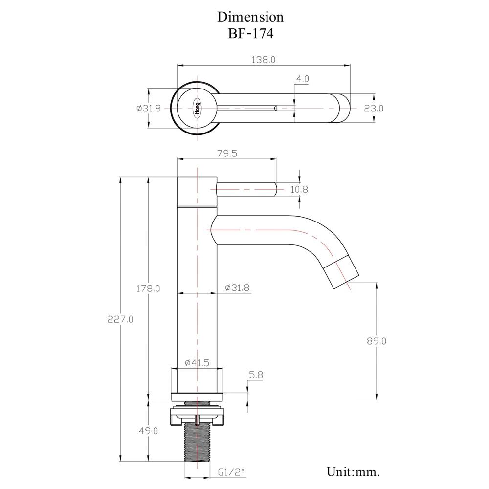 ก๊อกอ่างล้างหน้า HANG BF-174