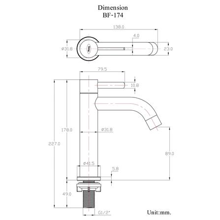 ก๊อกอ่างล้างหน้า HANG BF-174_3