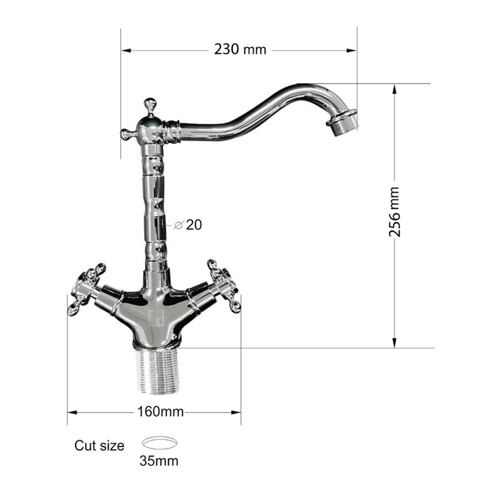 ก๊อกน้ำซิงค์ผสมเคาน์เตอร์ TECNOPLUS CUCINA 01