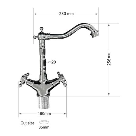 ก๊อกน้ำซิงค์ผสมเคาน์เตอร์ TECNOPLUS CUCINA 01_3
