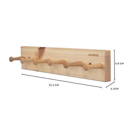 ราวแขวนไม้ LUVORA SILFF041 LVR0028 สีโอ๊ค_4