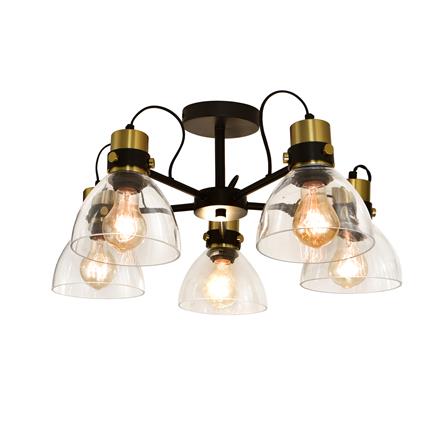 ไฟถาด CARINI P240116-5 สีใส/ดำ/ทอง 5 หัว_0