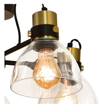 ไฟถาด CARINI P240116-5 สีใส/ดำ/ทอง 5 หัว_2