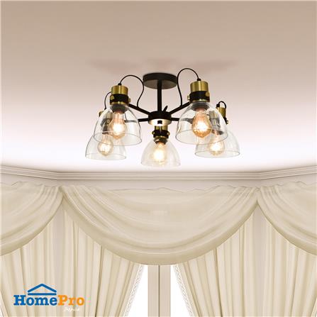 ไฟถาด CARINI P240116-5 สีใส/ดำ/ทอง 5 หัว_3