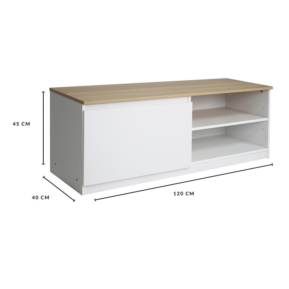 ตู้วางทีวี LUVORA ARMADIO LVR0032 120 ซม. สีขาว/โอ๊ค