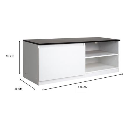 ตู้วางทีวี LUVORA ARMADIO LVR0031 120 ซม. สีขาว/น้ำตาลเข้ม_5