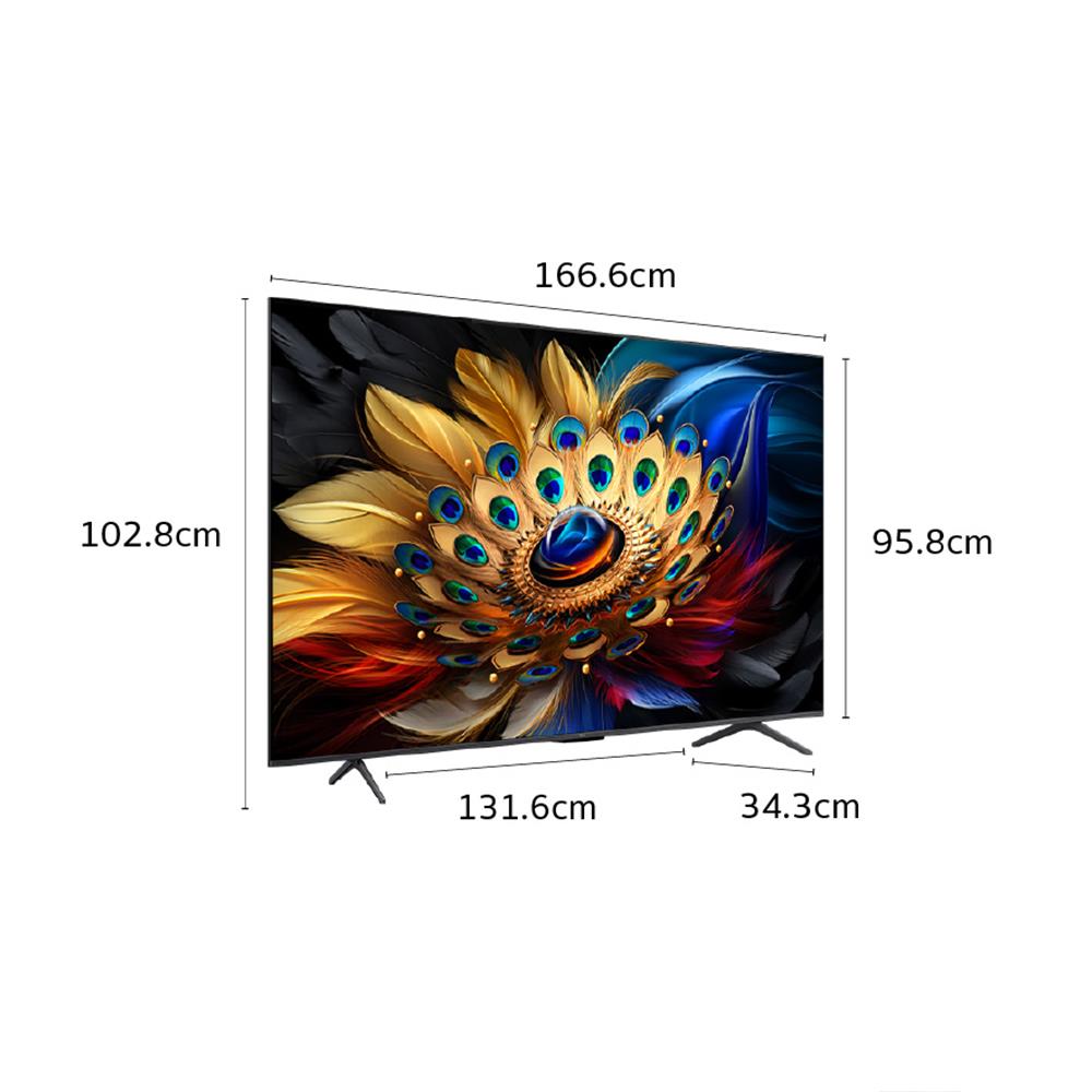ทีวีคิวแอลอีดี 75 นิ้ว TCL (4K, QLED, GOOGLE TV) 75C655