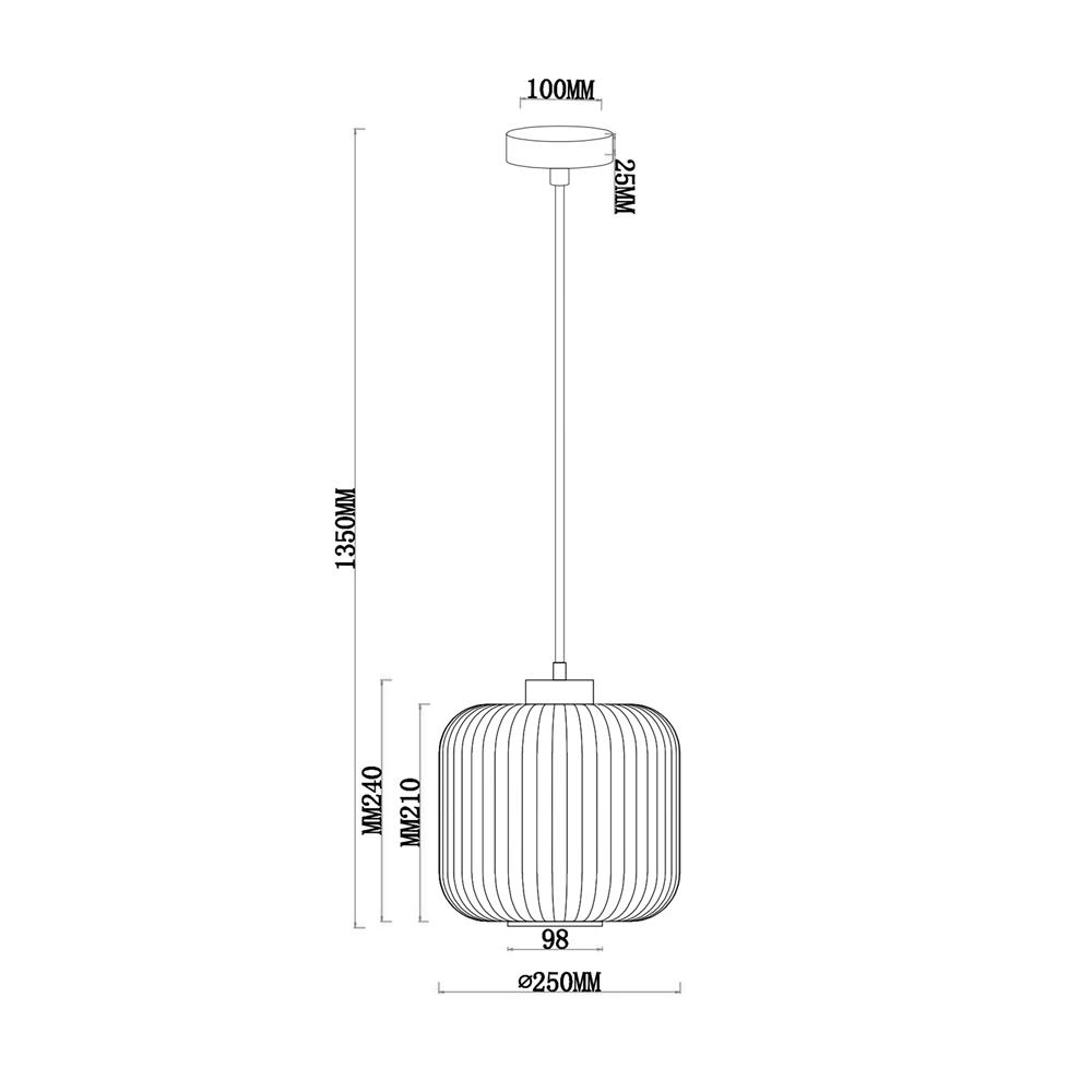 ไฟช่อ CARINI P180952-BCARGS สีดำ 1 หัว