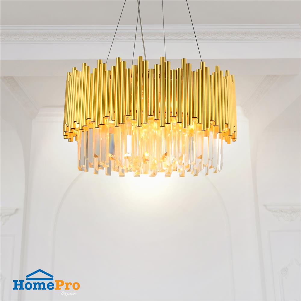 ไฟช่อ CARINI P220891-50CARGS สีทอง/ใส 4 หัว