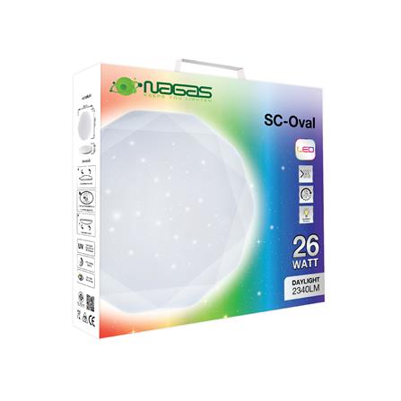 ไฟเพดาน LED NAGAS SC-OVAL 14 นิ้ว 26 วัตต์ DAYLIGHT สีขาว_4