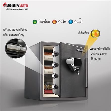 ตู้นิรภัย FINGERPRINT SENTRYSAFE SFW123UVC สีเทา_2