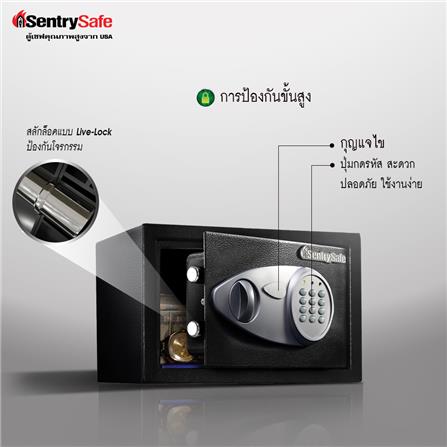 ตู้นิรภัย ELECTRONIC SENTRYSAFE X041E สีดำ_2