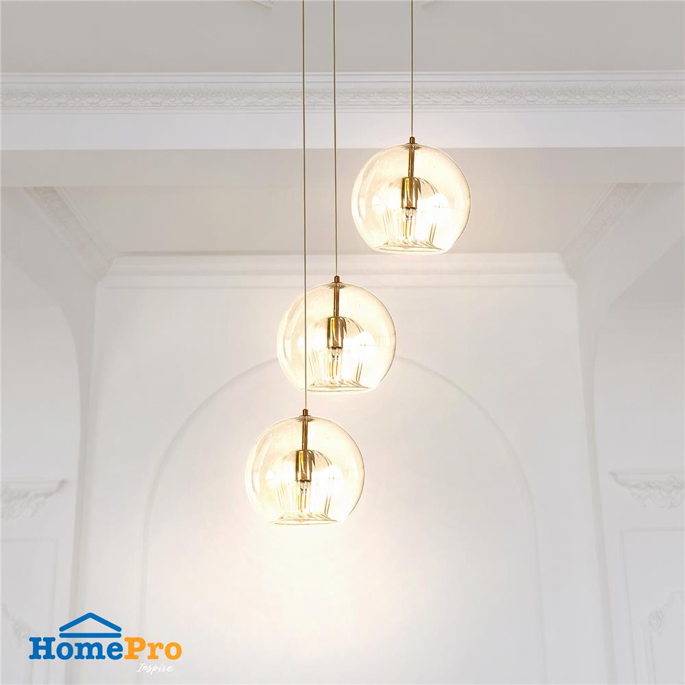 ไฟช่อ CARINI P200820-3CARGS สีทอง/ใส 3 หัว