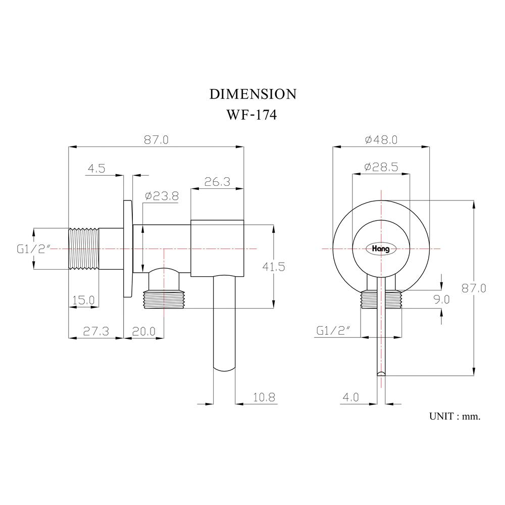 วาล์วฝักบัว HANG WF-174