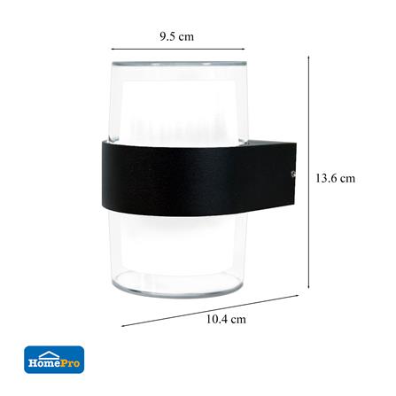 ไฟกิ่งภายนอก LED CARINI BBO-Y602 10 วัตต์ WARM WHITE สีดำ_5