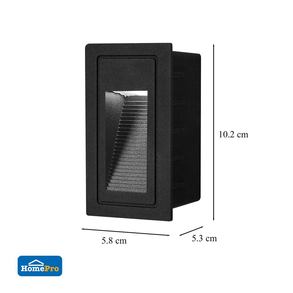 ไฟผนังภายนอก LED CARINI BO-Y1211 3 วัตต์ WARM WHITE สีดำ