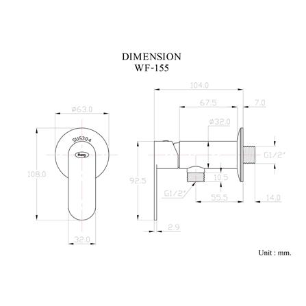 วาล์วฝักบัว HANG WF-155_2