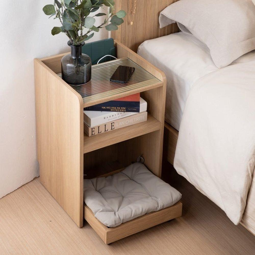 ตู้ข้างเตียง SB FURNITURE VALLEY 19230516 40 ซม. สีไม้อ่อน