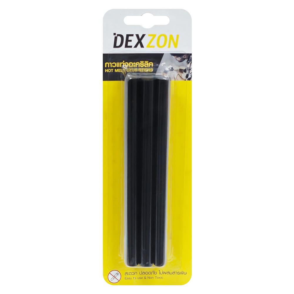 กาวแท่ง DEXZON 1/2 นิ้วX15 ซม. สีดำ แพ็ก 6 ชิ้น