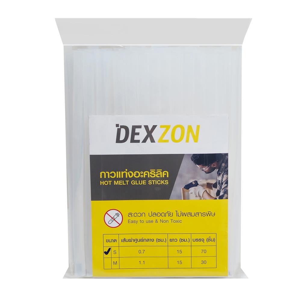 กาวแท่ง DEXZON 5/16 นิ้วX15 ซม. สีใส แพ็ก 70 ชิ้น