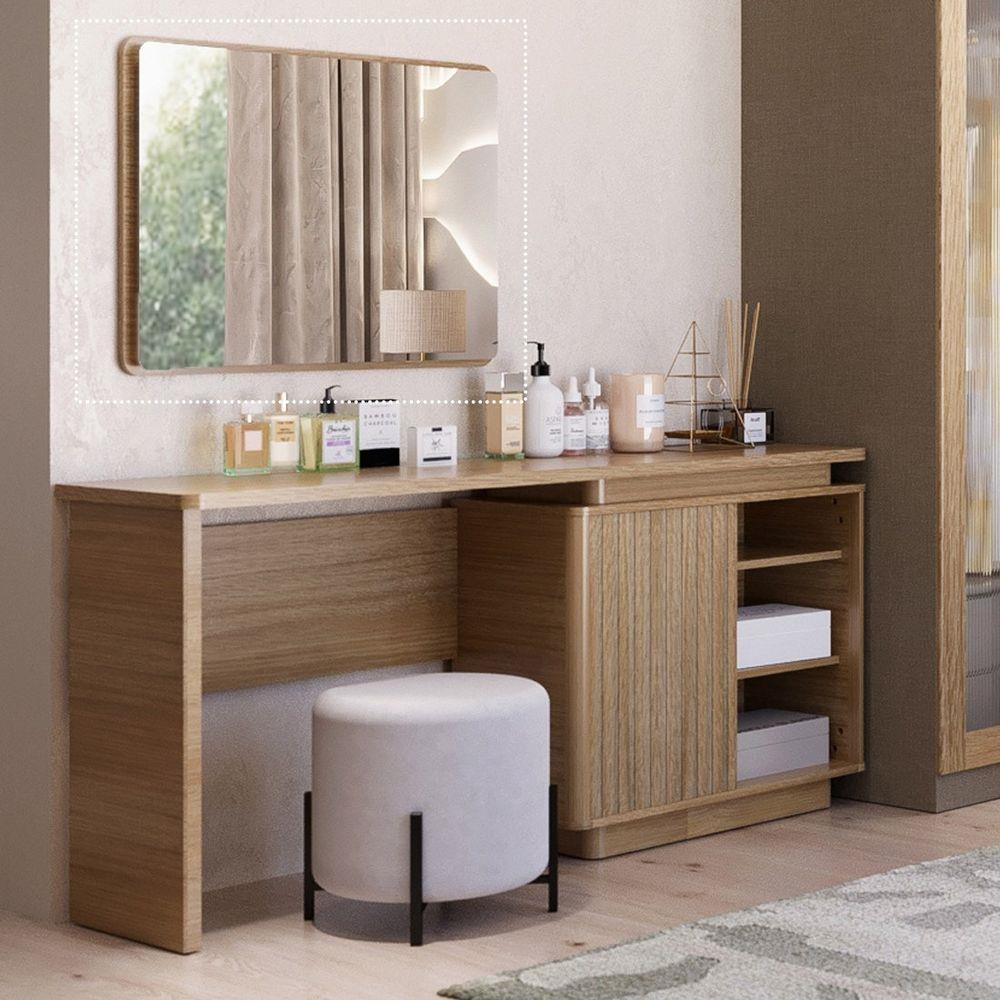 กระจกสำหรับตกแต่ง SB FURNITURE VALLEY 19230522 80 ซม. สีไม้อ่อน