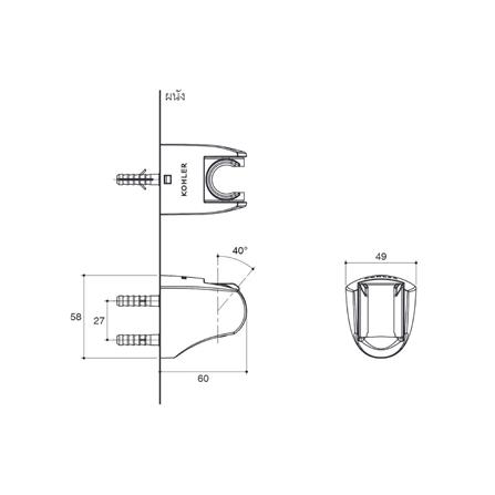 ขอแขวนฝักบัว KOHLER K-99035T-CP_1