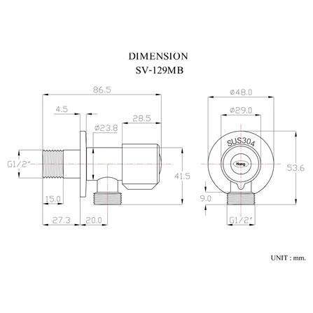 สต๊อปวาล์ว 1 ทาง HANG SV-129MB_3