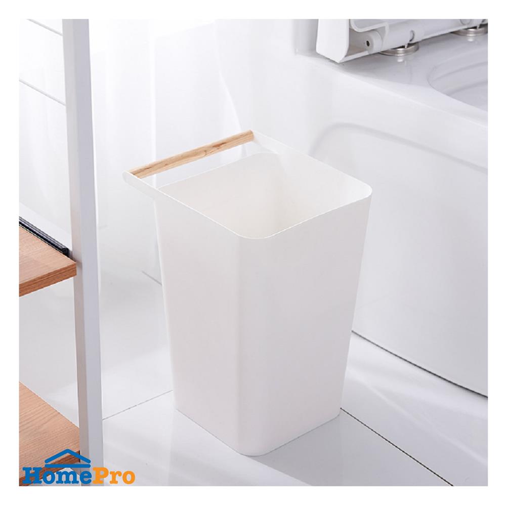 ถังขยะเหลี่ยมมีด้าม ACCO MIU 10 ลิตร สีขาว