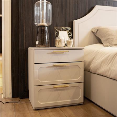 ตู้ข้างเตียง SB FURNITURE QUINN 19228841 50 ซม. สีเทาอ่อน_7