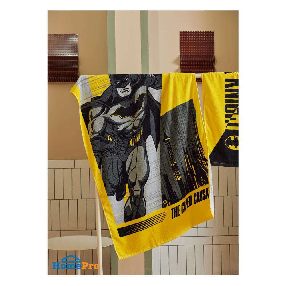 ผ้าขนหนู SATIN PLUS BATMAN 30X60 นิ้ว สีเหลือง