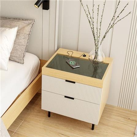 ตู้ข้างเตียง SB FURNITURE 19228161 WHIZ 50 ซม. สีเทาอ่อน_4