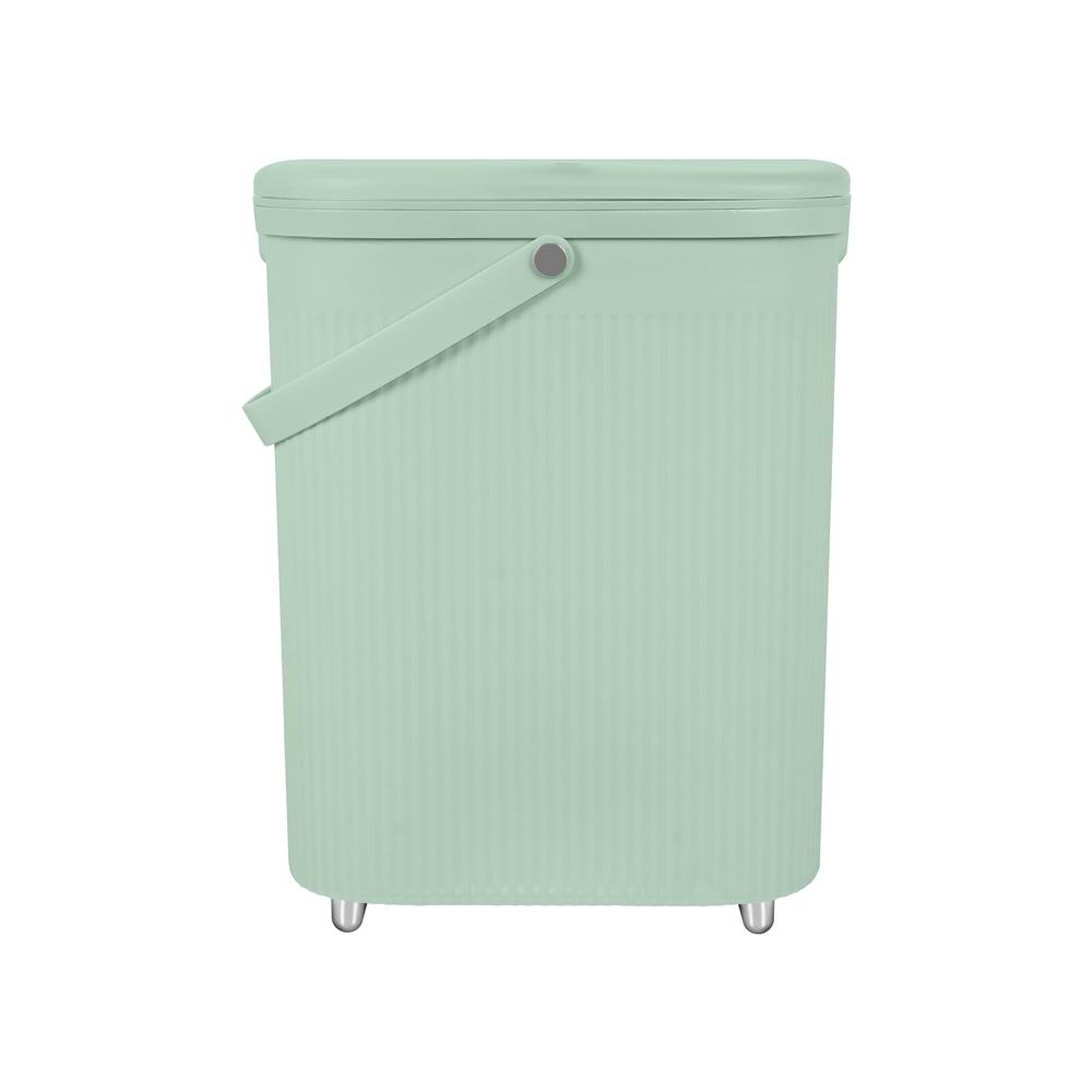 ถังขยะเหลี่ยมฝากด ACCO VIVE 12 ลิตร สีเขียว