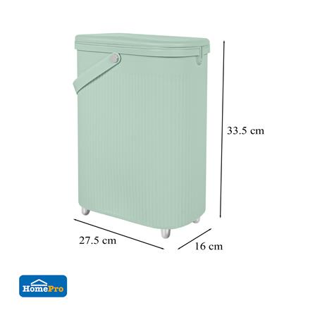ถังขยะเหลี่ยมฝากด ACCO VIVE 12 ลิตร สีเขียว_6