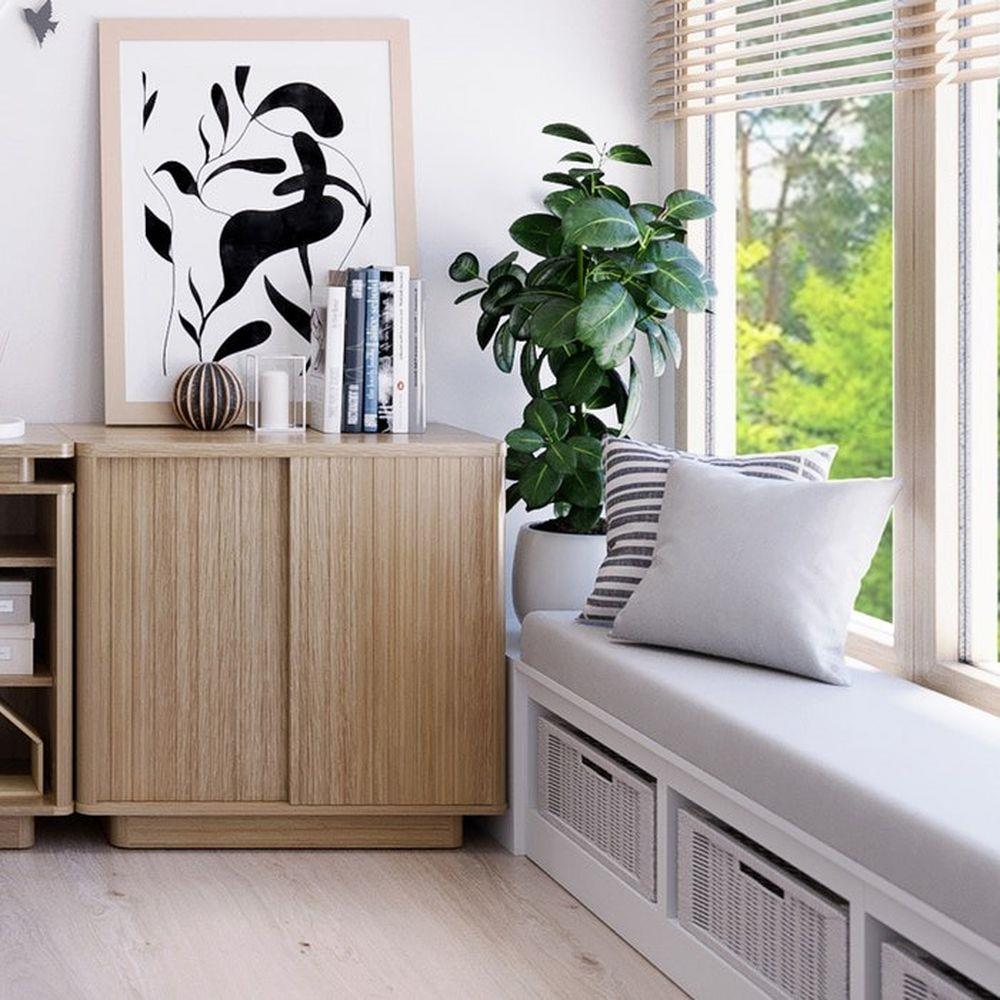 ตู้เตี้ย SB FURNITURE VALLEY 19230520 80 ซม. สีไม้อ่อน