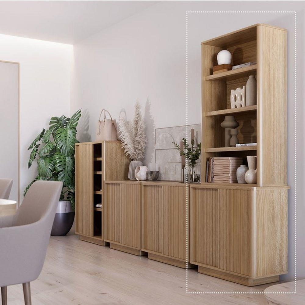 ตู้สูง SB FURNITURE VALLEY 19230521 80 ซม. สีไม้อ่อน