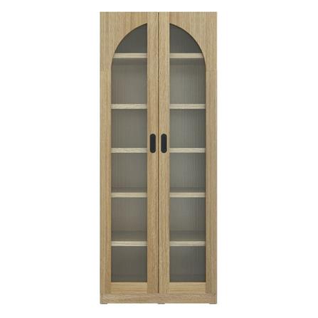 ตู้โชว์ 2 บานเปิด SB FURNITURE VALLEY 19230524 80 ซม. สีไม้อ่อน