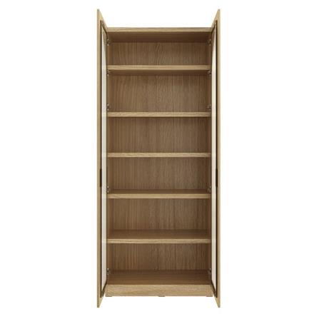 ตู้โชว์ 2 บานเปิด SB FURNITURE VALLEY 19230524 80 ซม. สีไม้อ่อน_2