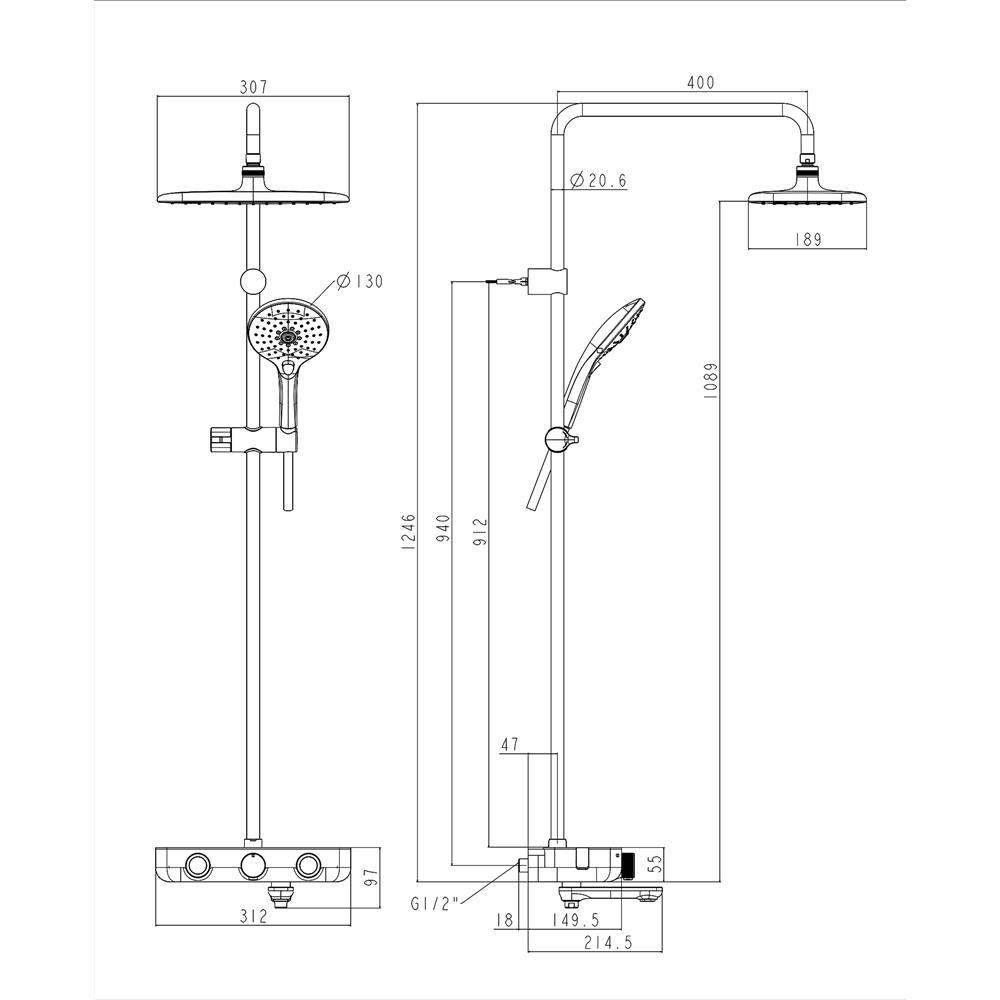 ฝักบัว RAIN SHOWER AMERICAN STANDARD FFAS4956-601GL0BT0 สีทอง