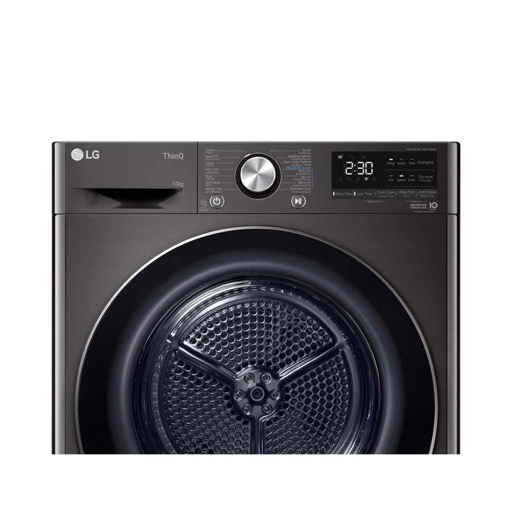 เครื่องอบผ้าฝาหน้า LG RV10VHP2B 10 กก. HEAT PUMP สีดำ