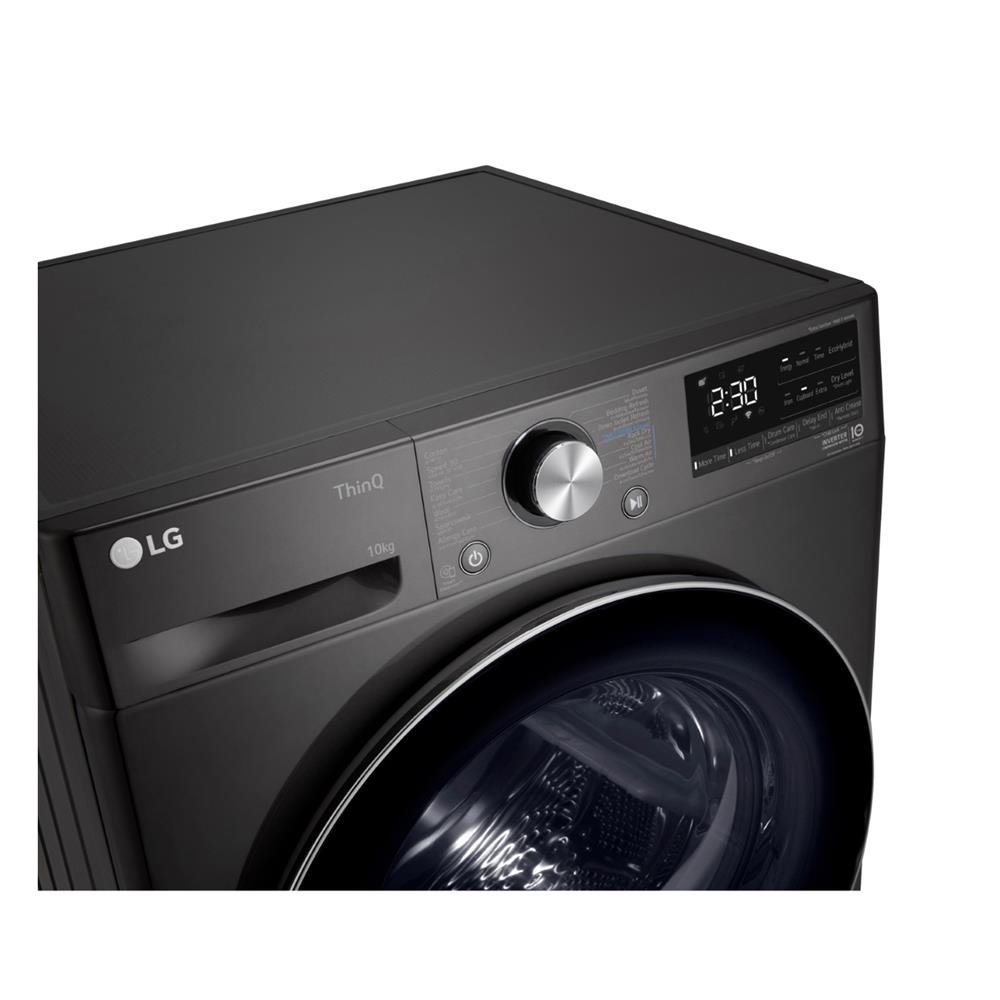 เครื่องอบผ้าฝาหน้า LG RV10VHP2B 10 กก. HEAT PUMP สีดำ