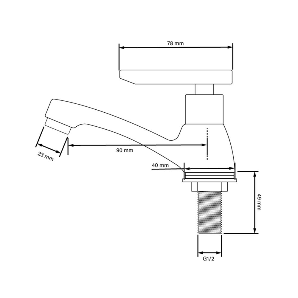 ก๊อกอ่างล้างหน้า NAPA 1243 สีโครม
