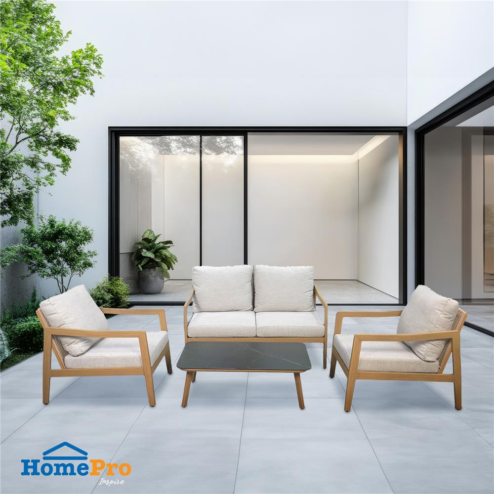 ชุดโซฟาสนาม 4 ที่นั่ง BENETTA CELINNA สีเทา