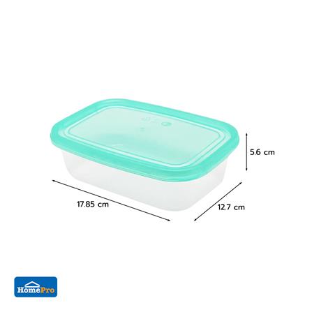 กล่องอาหารเหลี่ยม 0.8 ลิตร KECH NOLA แพ็ก 3 กล่อง สีเขียว_5