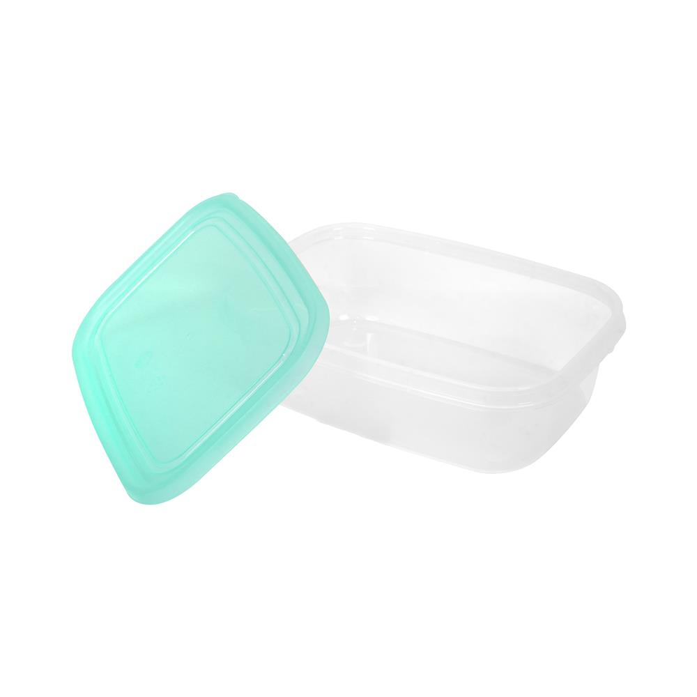 กล่องอาหารเหลี่ยม 0.6 ลิตร KECH NOLA แพ็ก 4 กล่อง สีเขียว