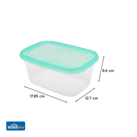 กล่องอาหารเหลี่ยม 1 ลิตร KECH NOLA แพ็ก 3 กล่อง สีเขียว_5