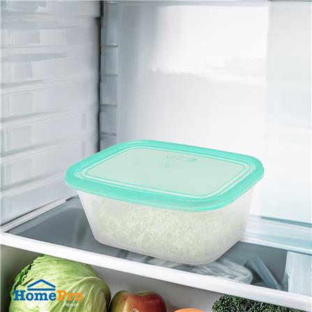 กล่องอาหารเหลี่ยม 1 ลิตร KECH NOLA แพ็ก 3 กล่อง สีเขียว_4