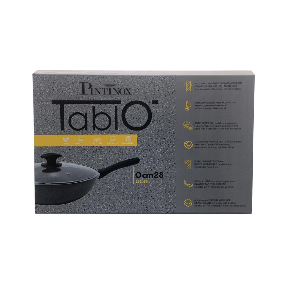 กระทะลึกพร้อมฝา 28 ซม. PINTINOX TABLO WOK IH